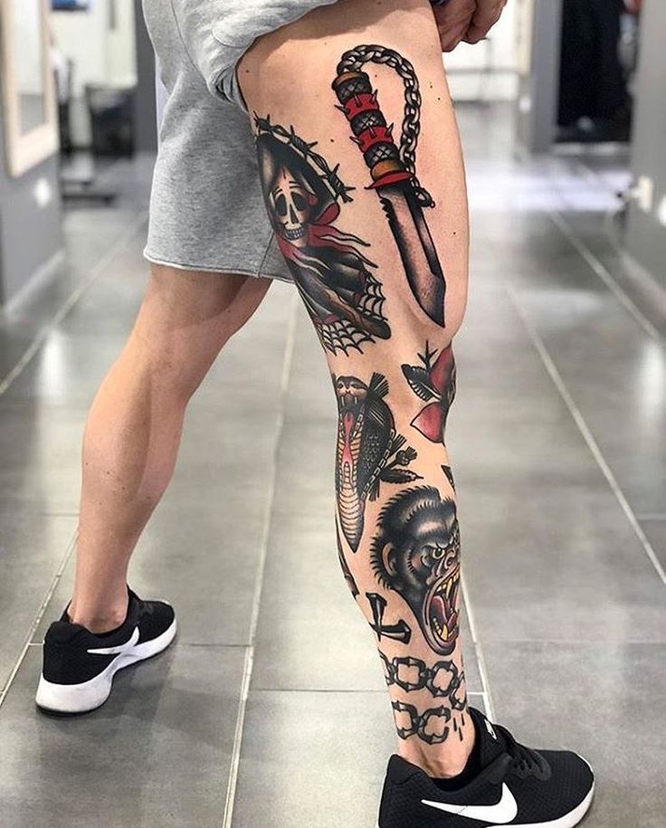 leg sleeve tattoos for men 0077