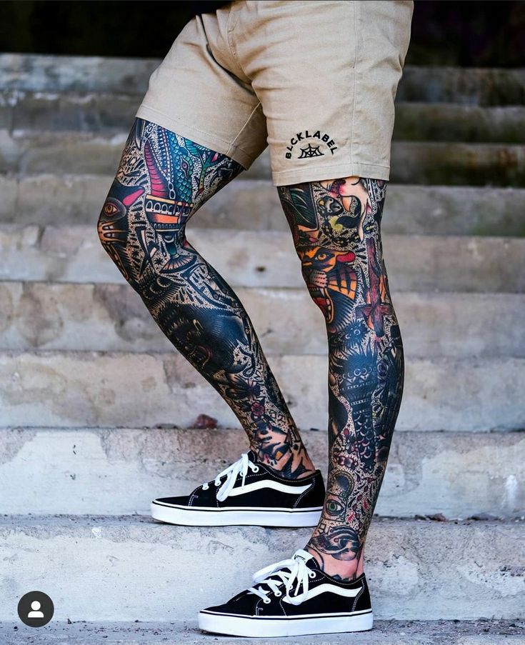 leg sleeve tattoos for men 0080