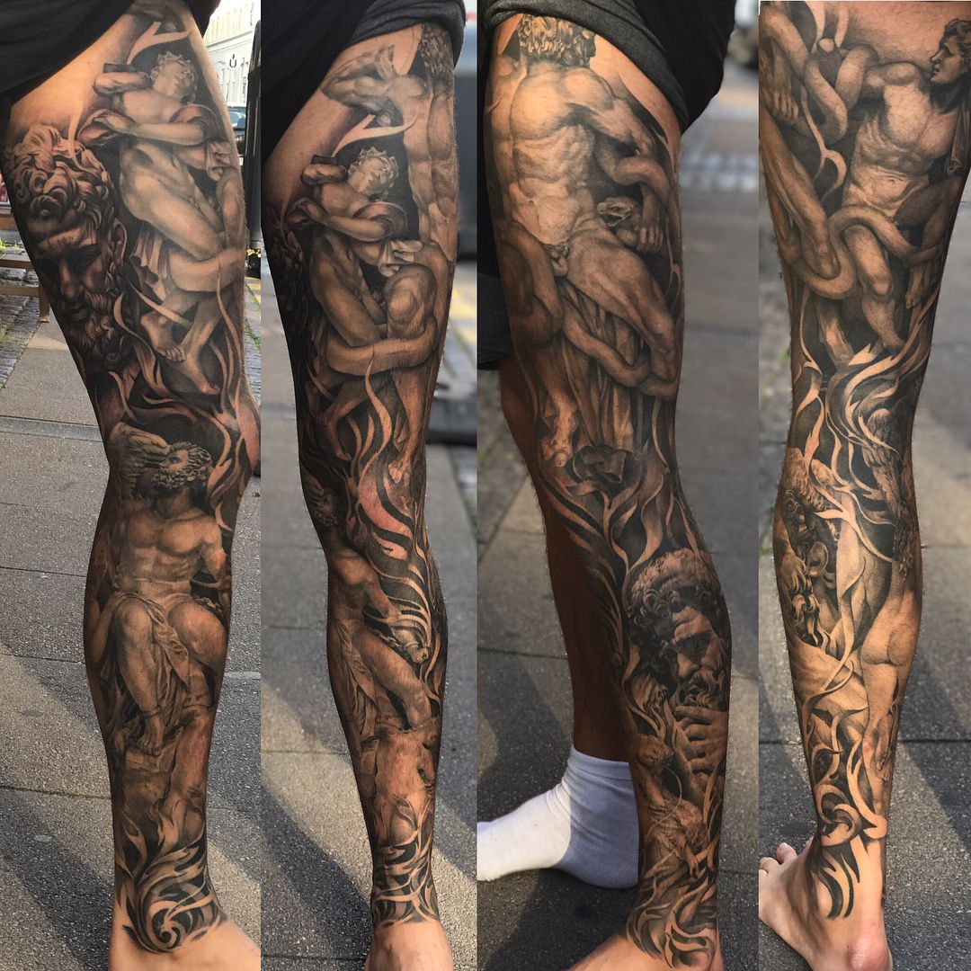 leg sleeve tattoos for men 0081