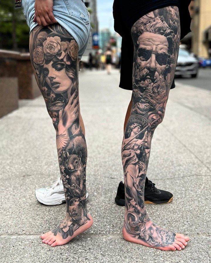 leg sleeve tattoos for men 0086