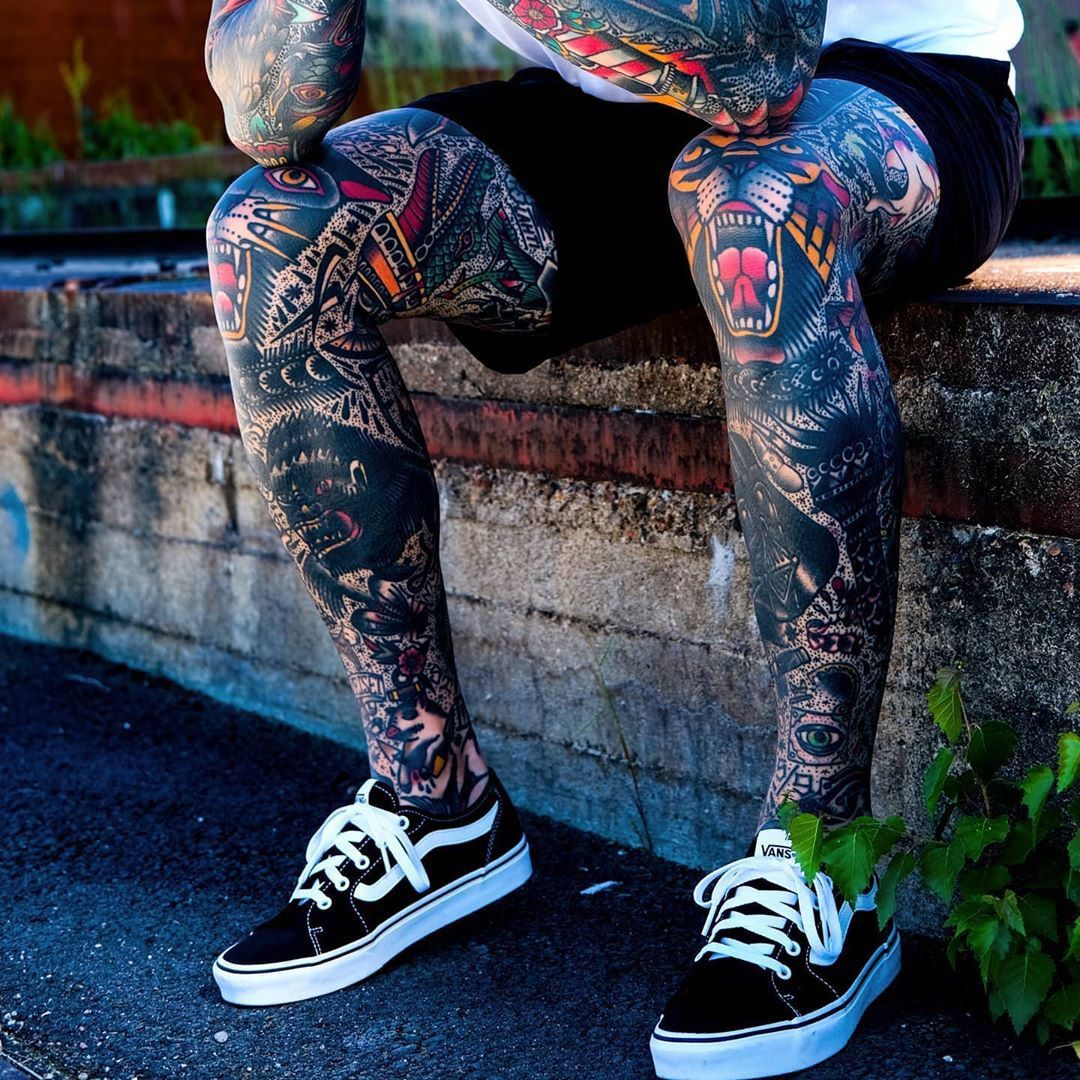 leg sleeve tattoos for men 0092