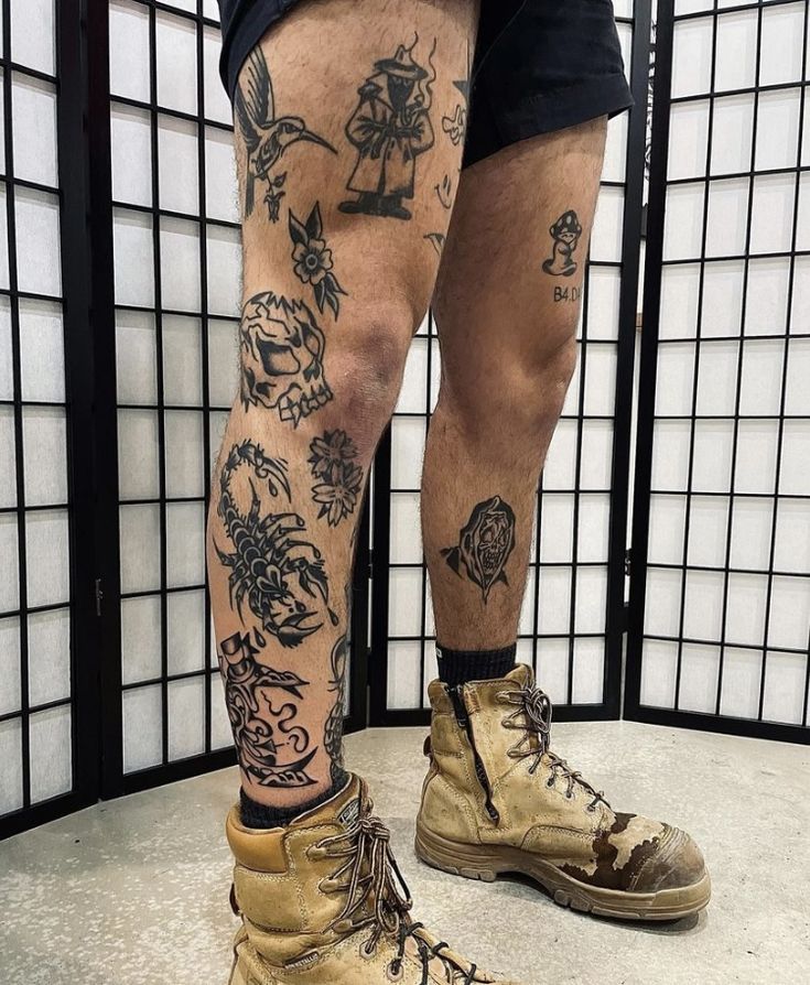 leg sleeve tattoos for men 0095