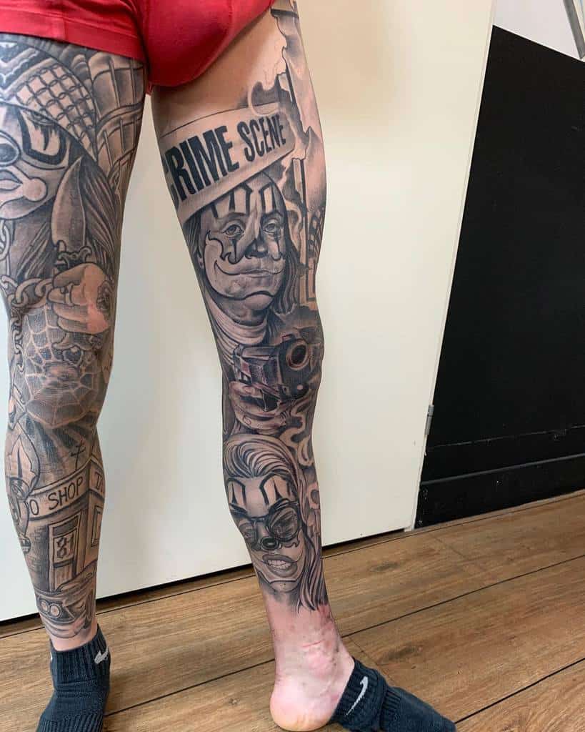 leg sleeve tattoos ideas for men