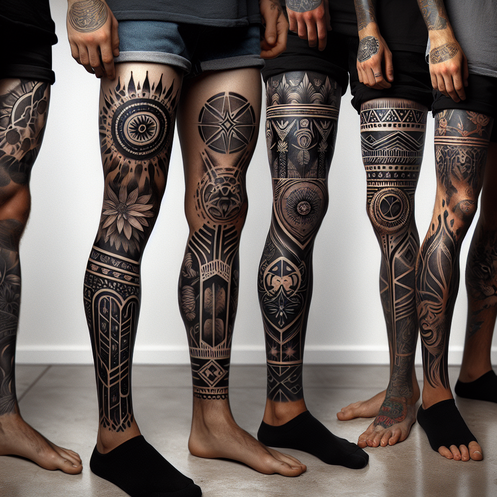 leg tattoos for men small