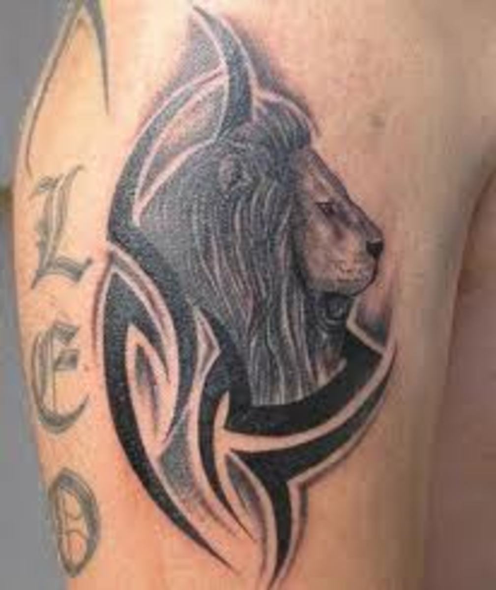 Leo zodiac tattoos for men