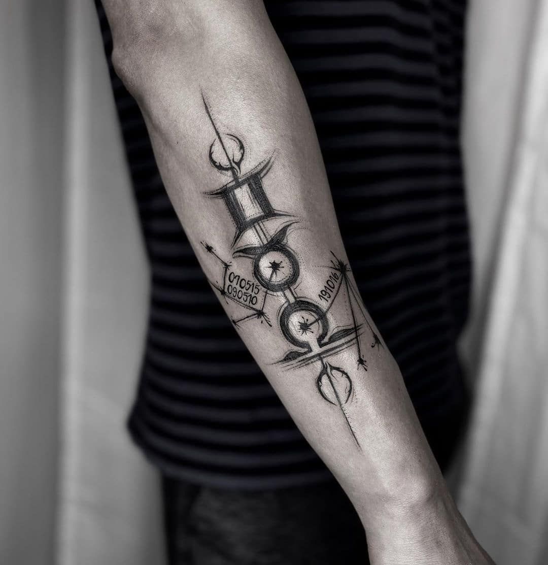 Libra tattoo for men