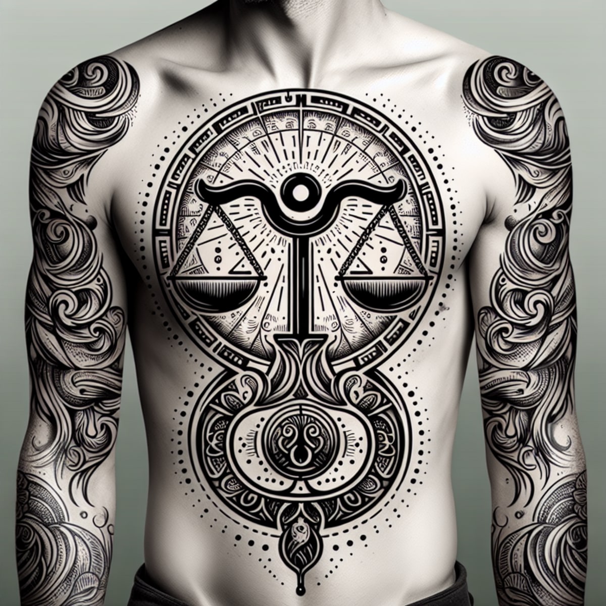 Libra tattoos for men 0020