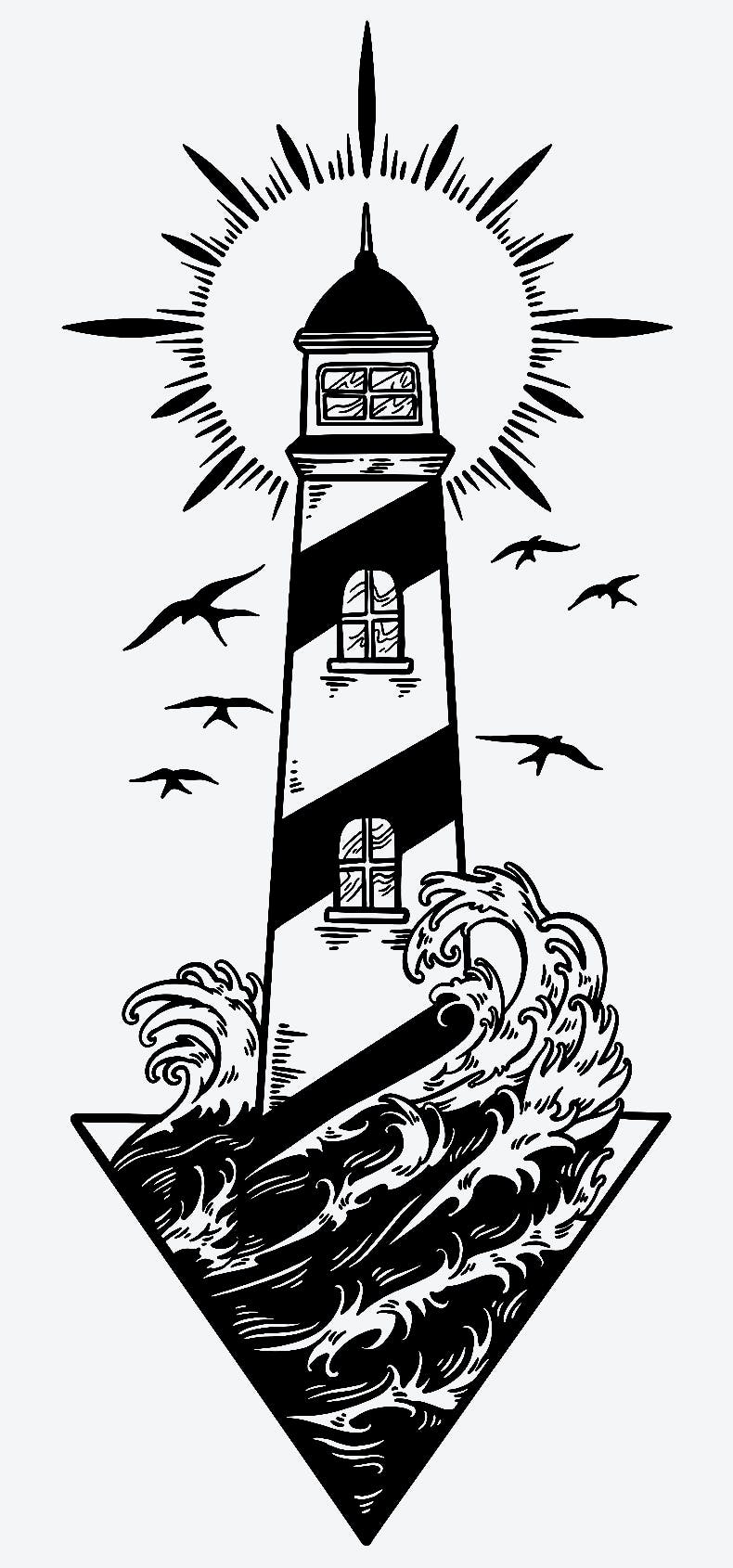 lighthouse tattoos for men 0025