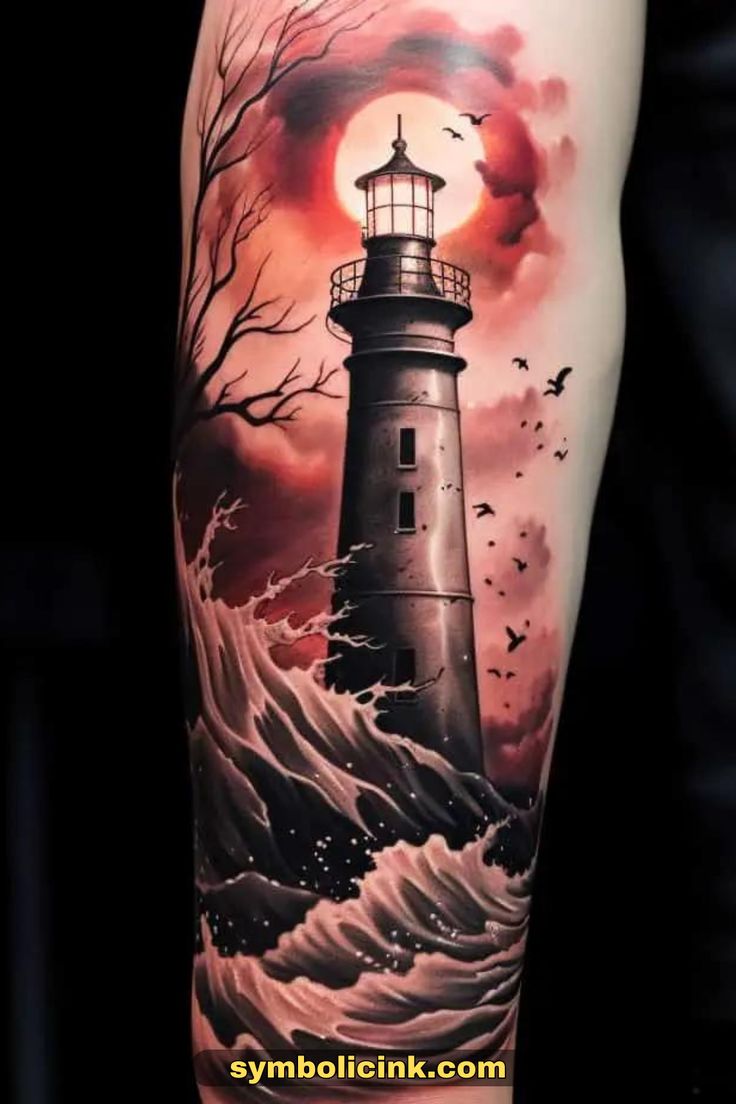 lighthouse tattoos for men 0043