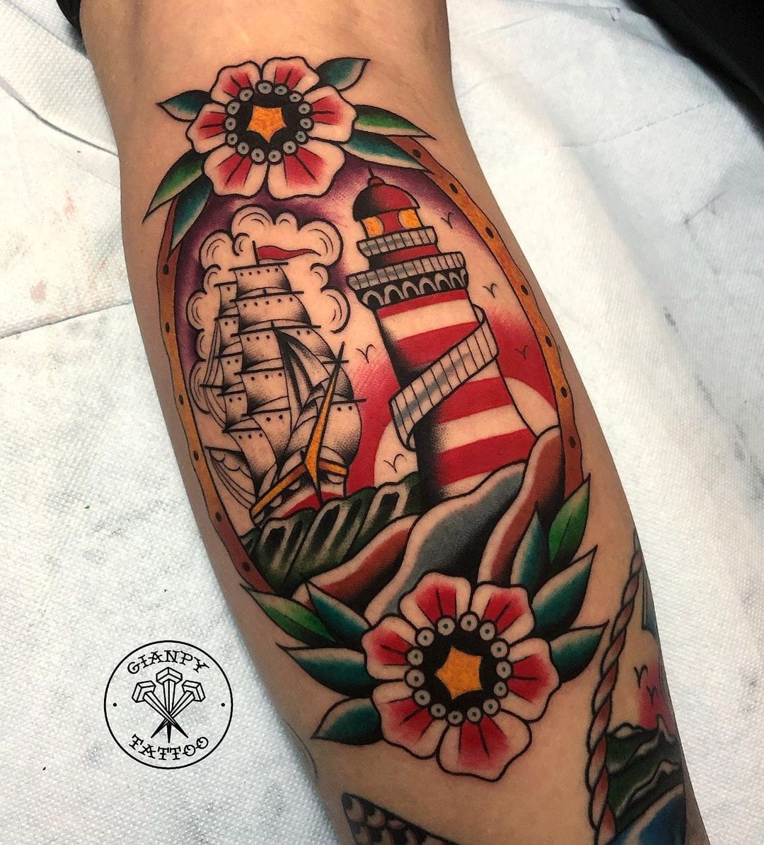 lighthouse tattoos for men 0046