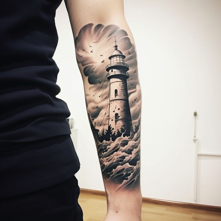 lighthouse tattoos for men 0060