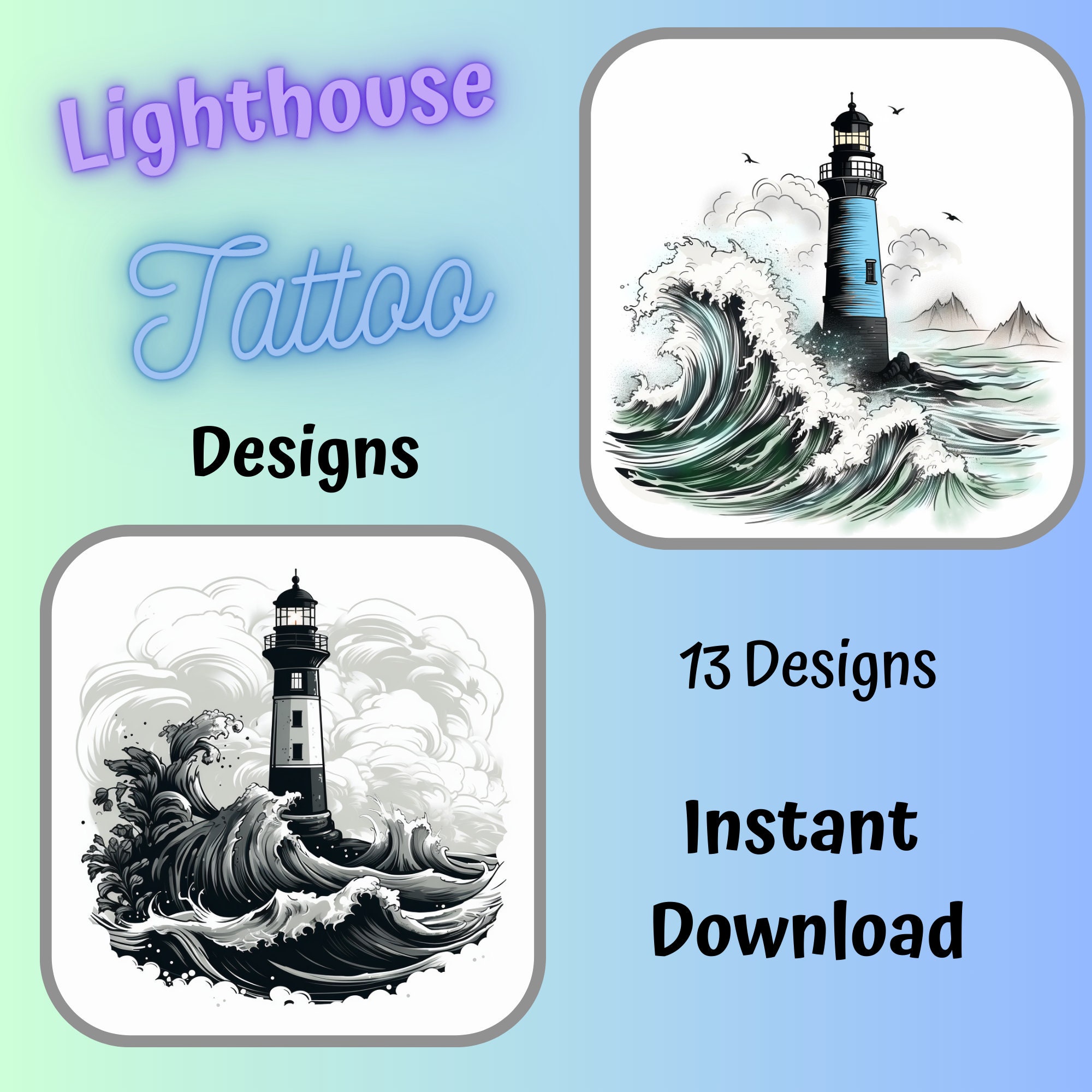 lighthouse tattoos for men 0093