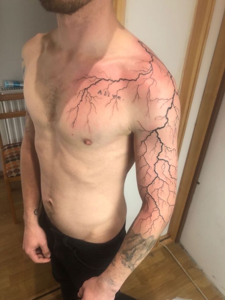 lightning tattoos for men ideas