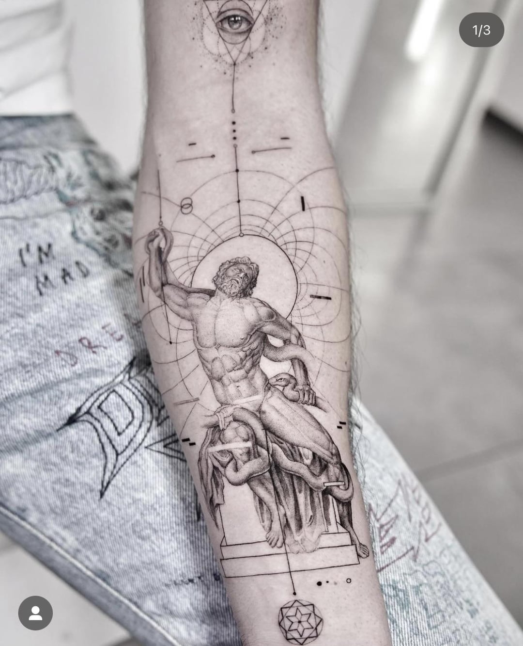 linework tattoos for men