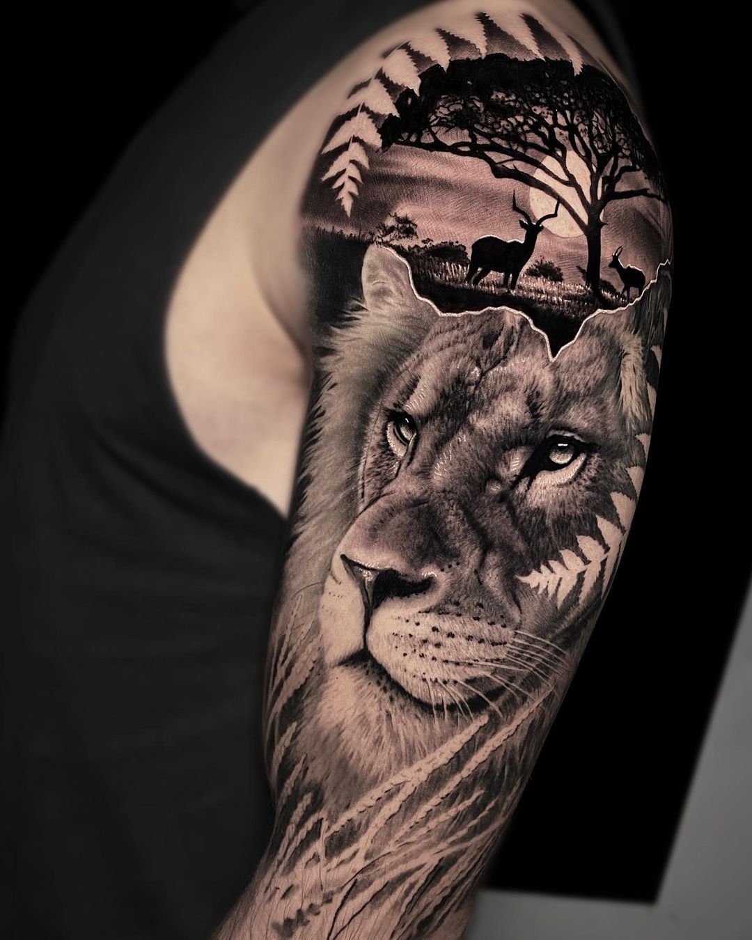 lion back tattoos for men 0028