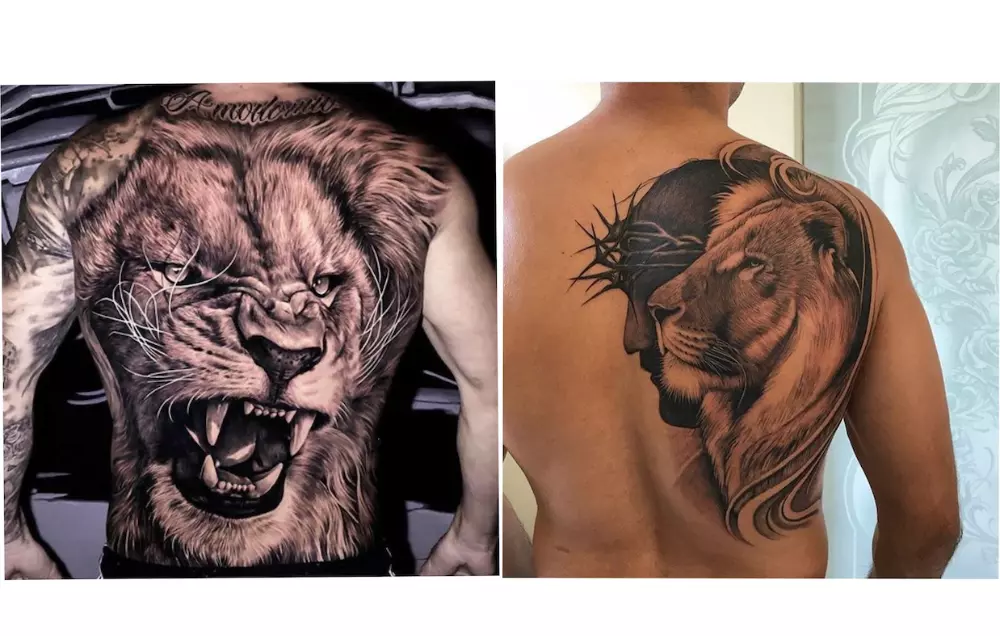 lion back tattoos for men 0029