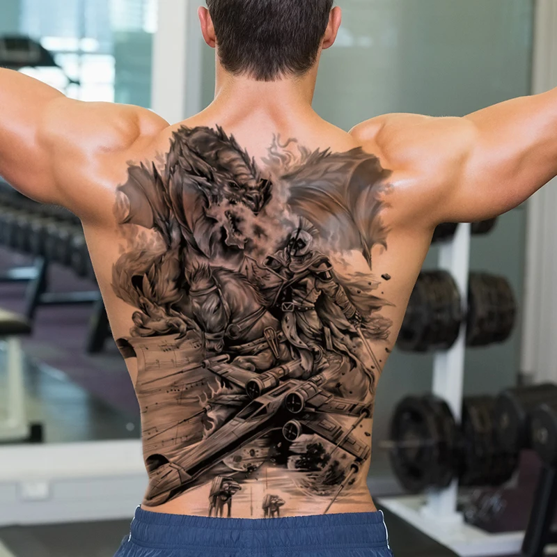 lion back tattoos for men 0046