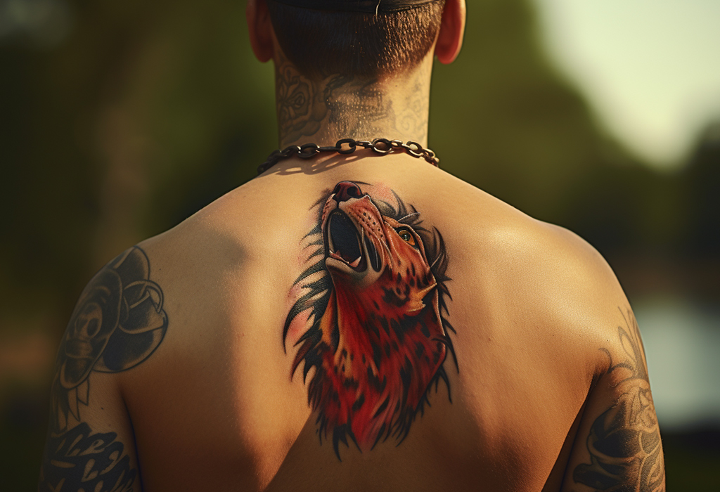 lion back tattoos for men 0048