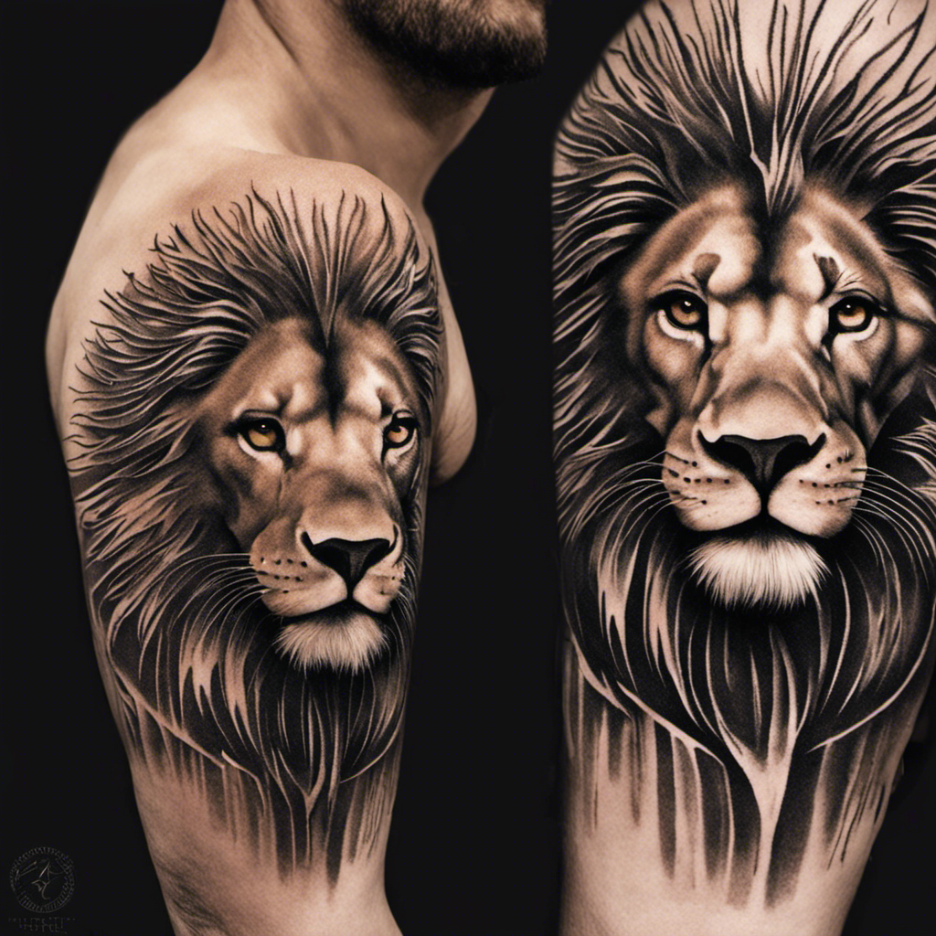 lion back tattoos for men 0049