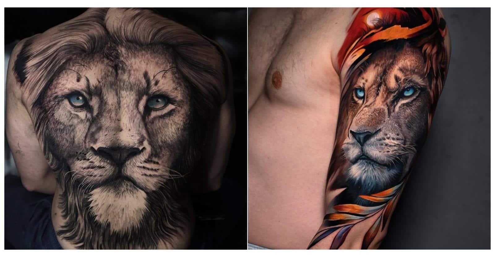 lion back tattoos for men 0051