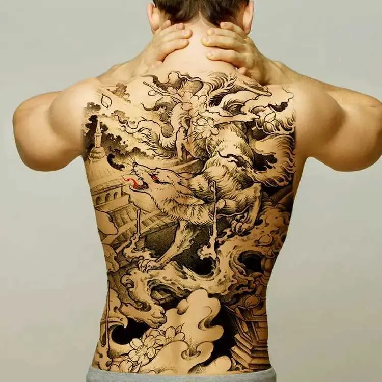 lion back tattoos for men 0069