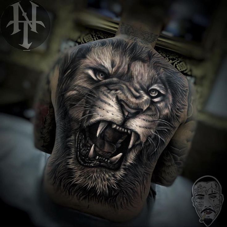 lion back tattoos for men 0085