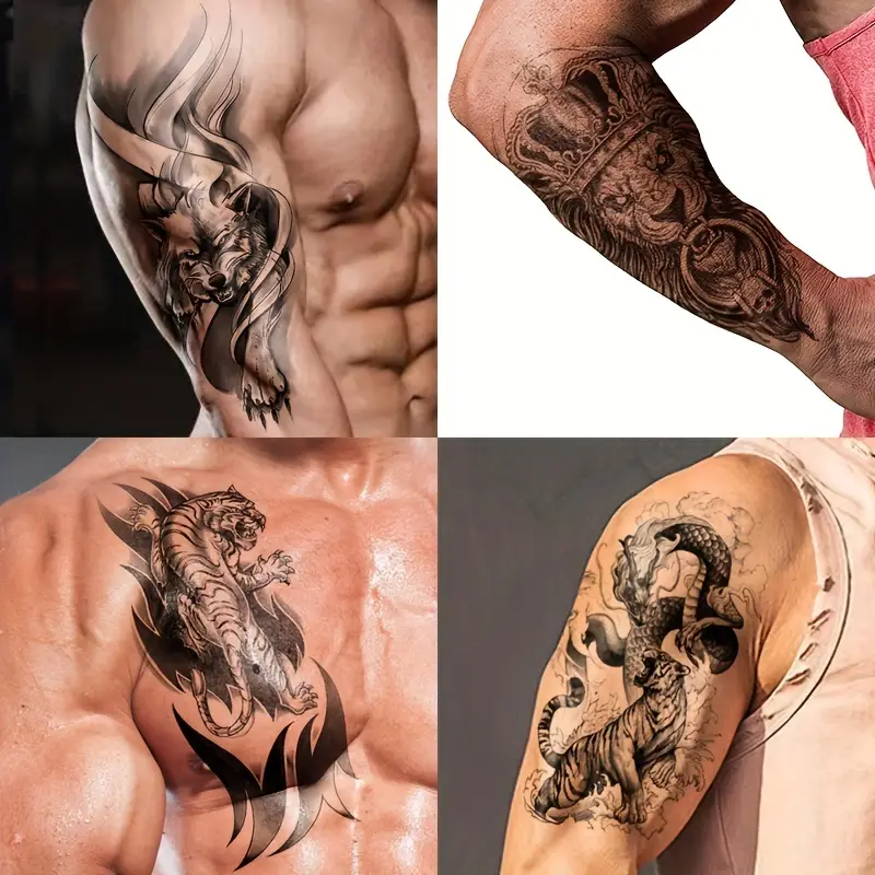 lion back tattoos for men 0096