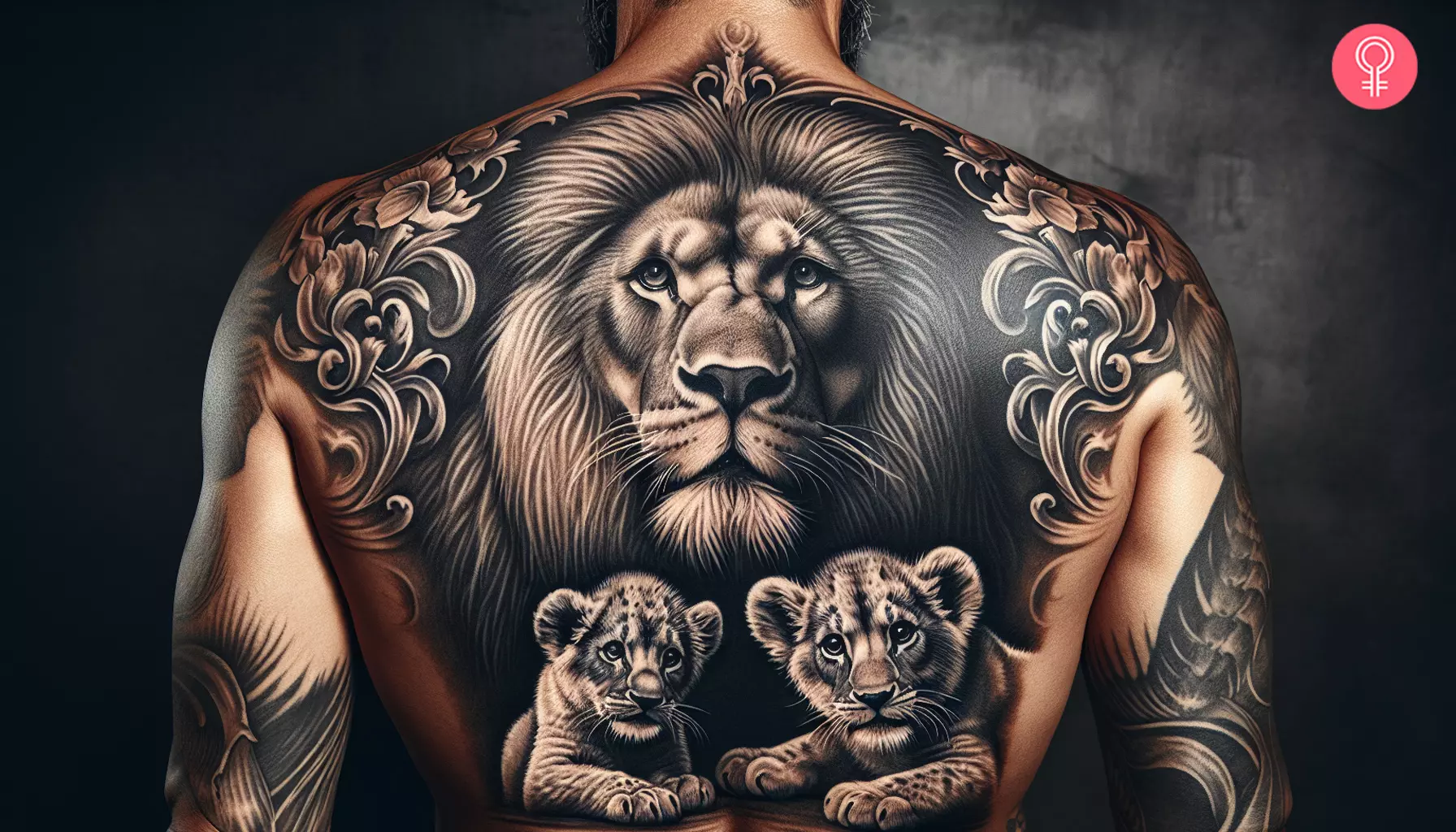 lion back tattoos meaning for men