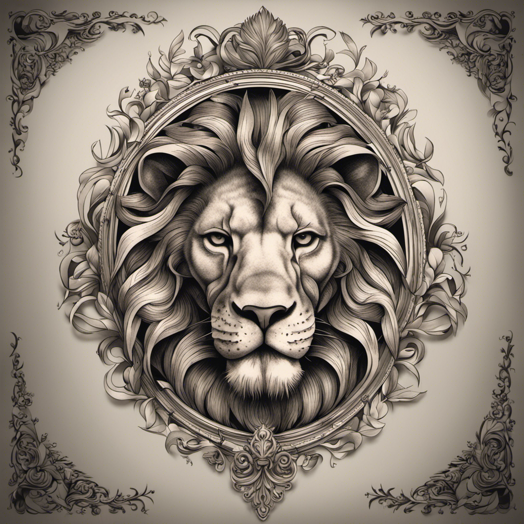 lion chest tattoos for men 0040