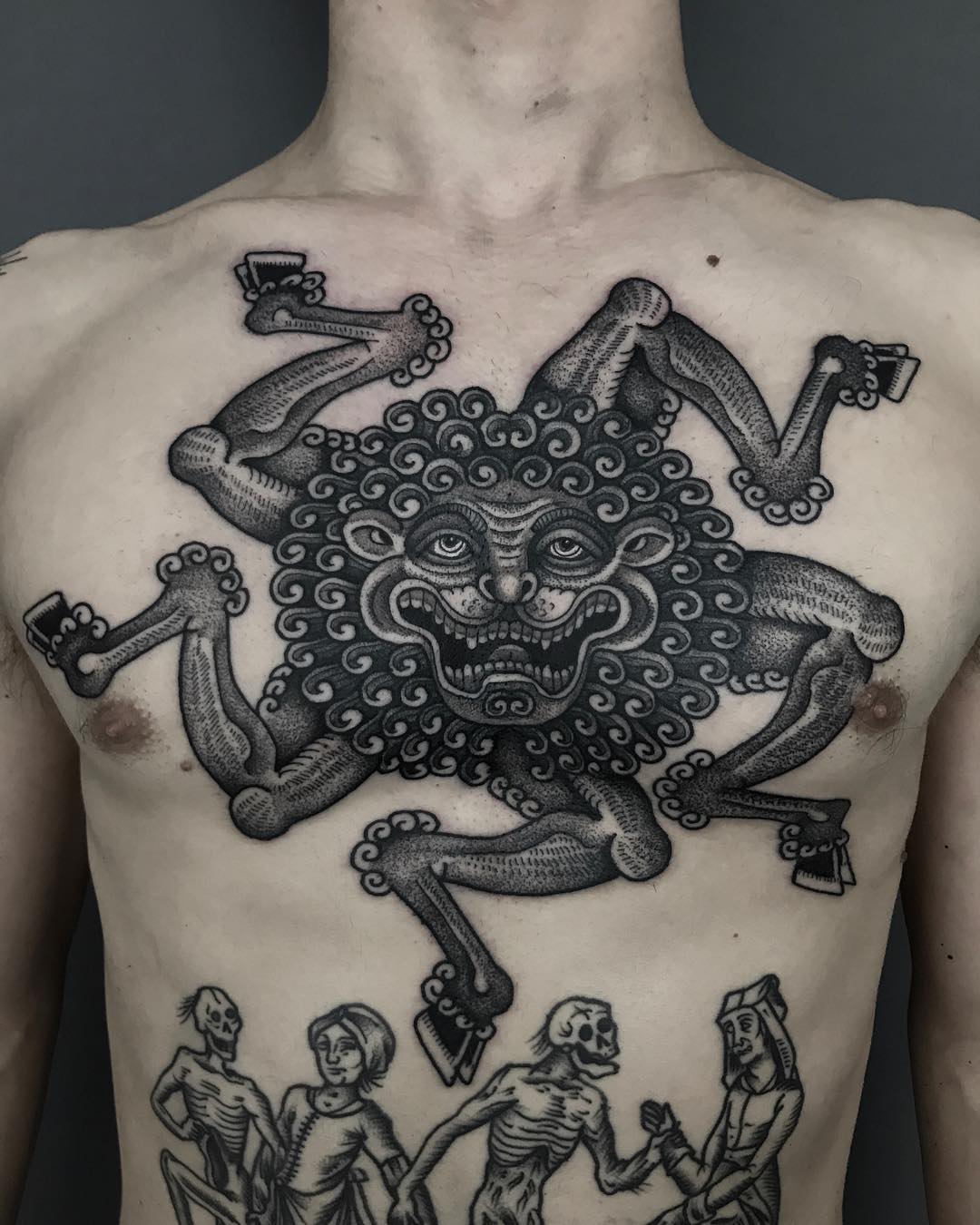 lion chest tattoos for men 0050