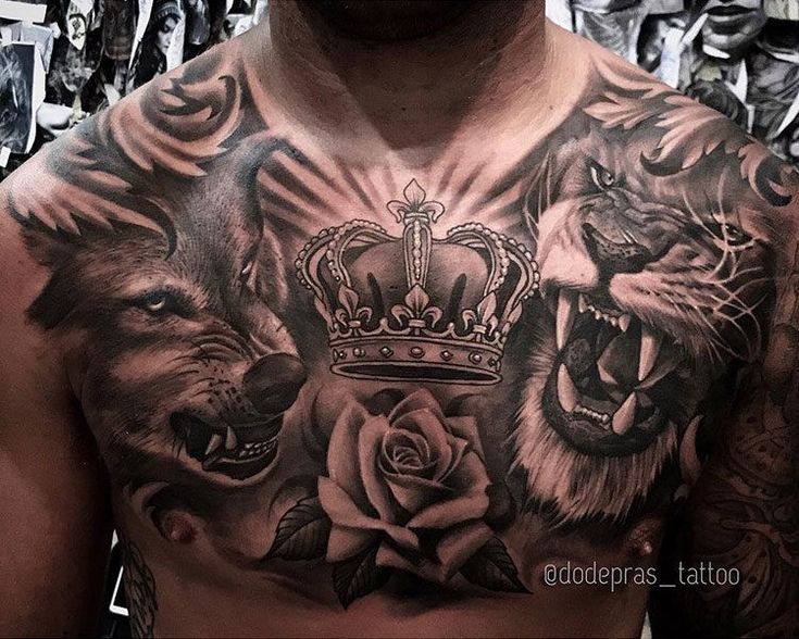 lion chest tattoos for men 0052