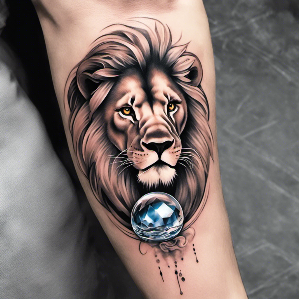 lion chest tattoos for men 0059