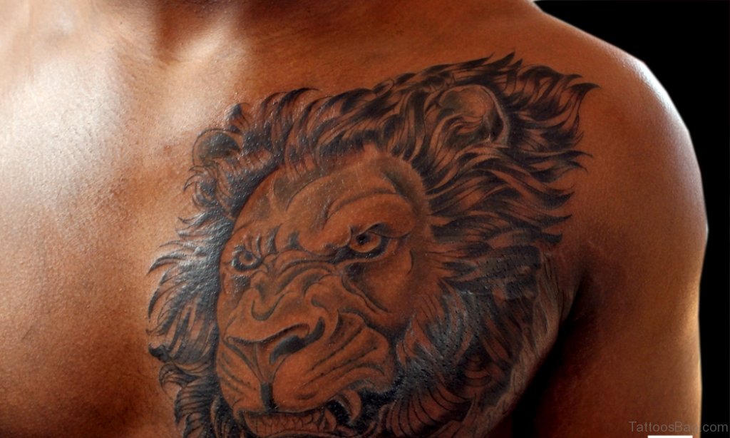 lion chest tattoos for men 0081