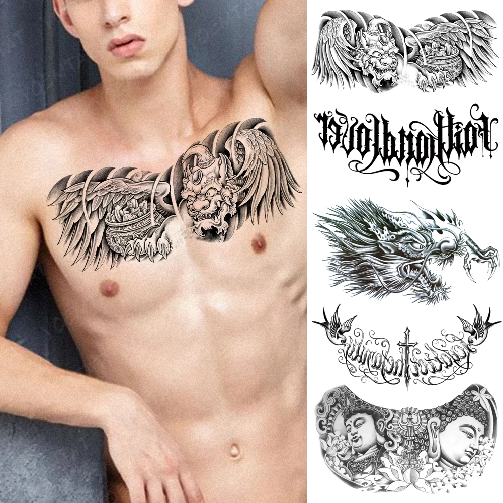 lion chest tattoos for men 0083