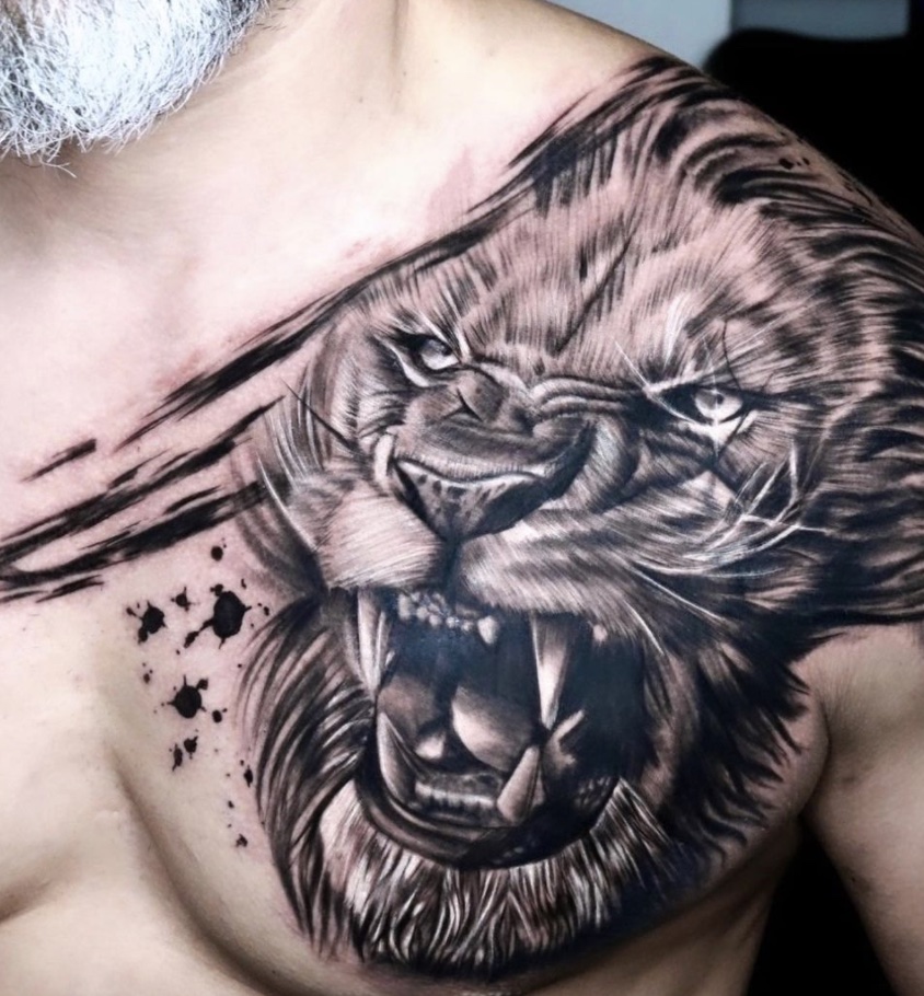 lion forearm tattoos for men 0014