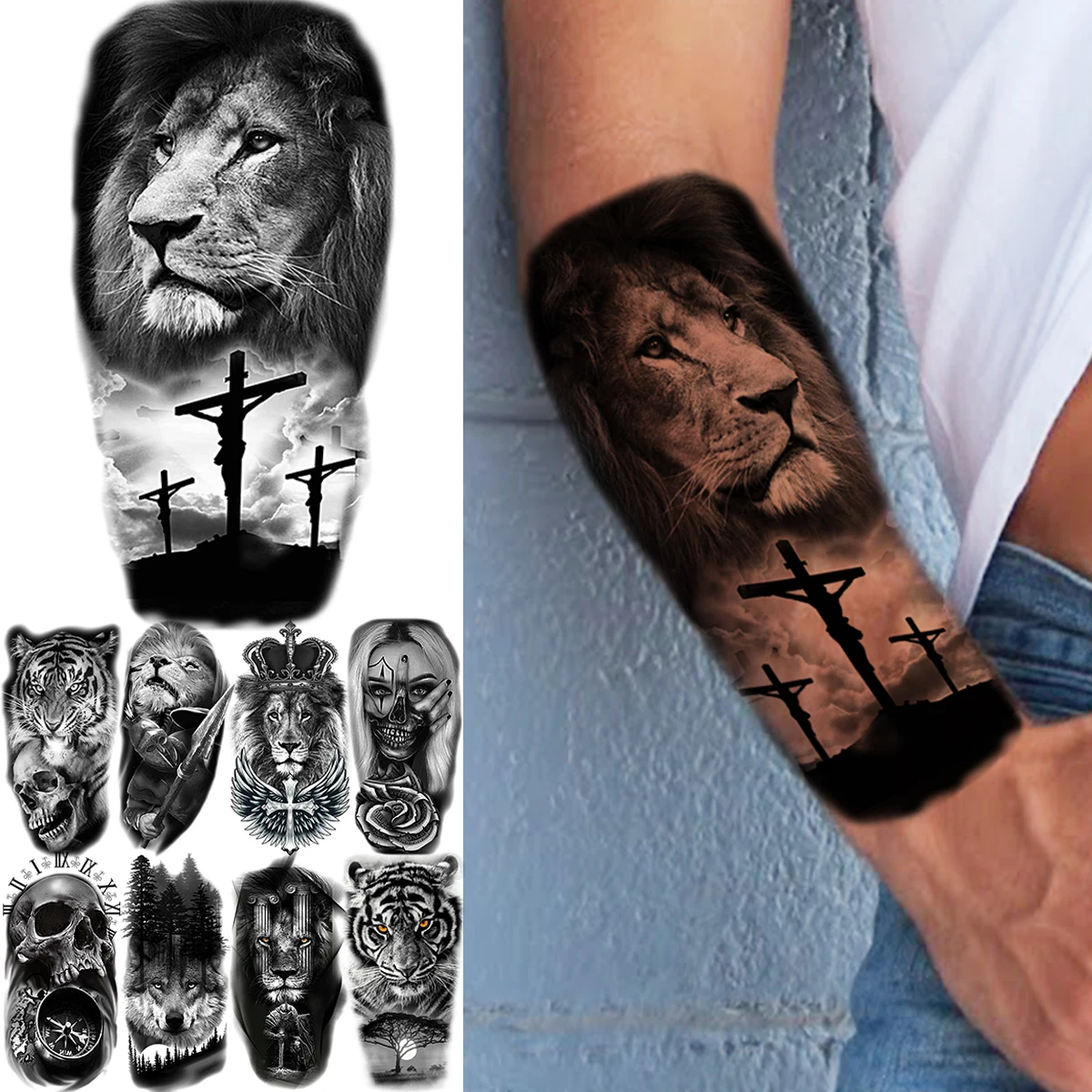 lion forearm tattoos for men 0020