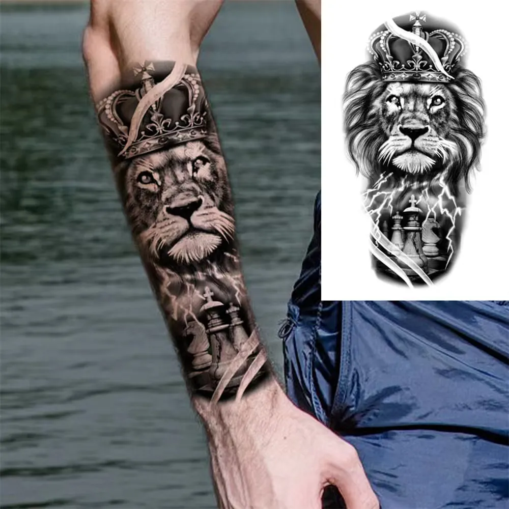 lion forearm tattoos for men 0021