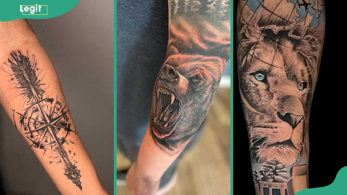 lion forearm tattoos for men 0038