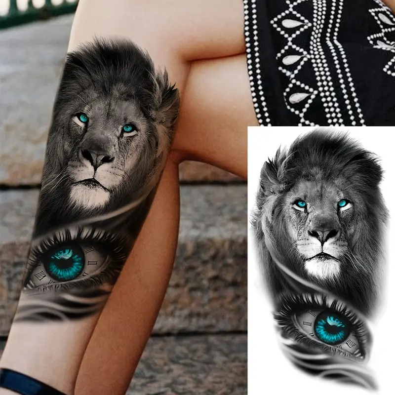 lion forearm tattoos for men 0043