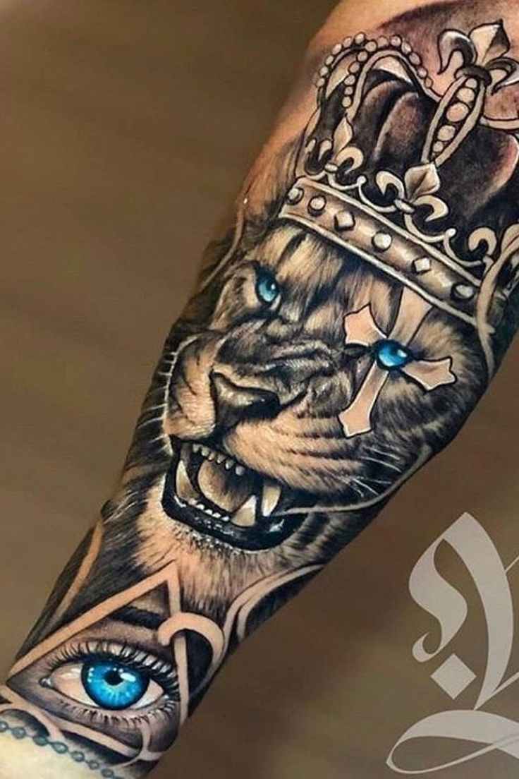 lion forearm tattoos for men 0082