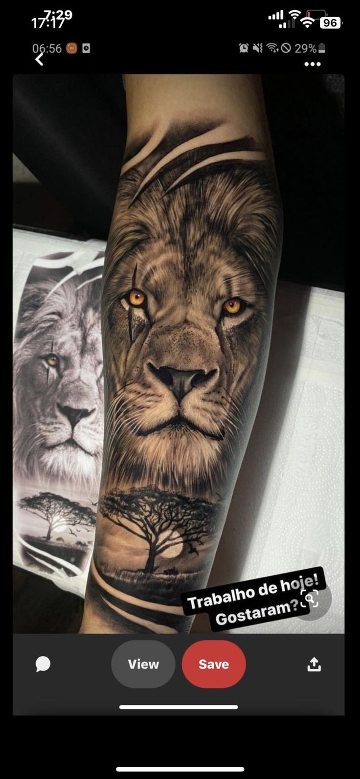 lion forearm tattoos for men 0090