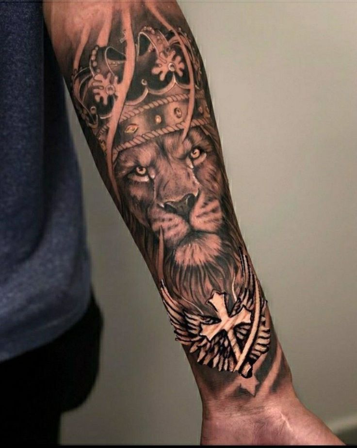 lion forearm tattoos for men 0091