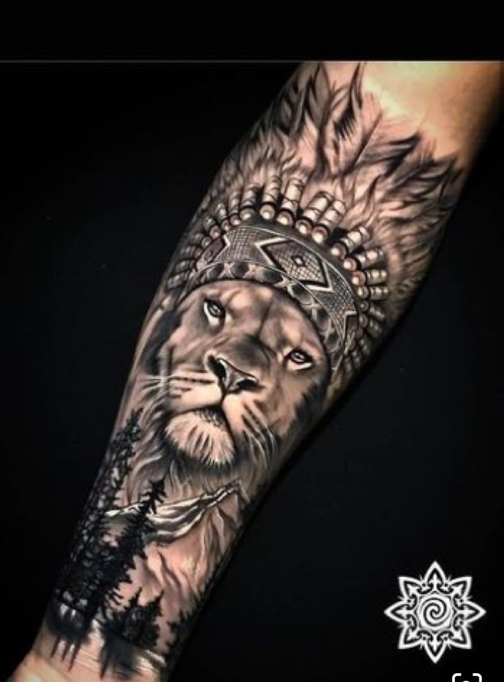 lion forearm tattoos for men 0098