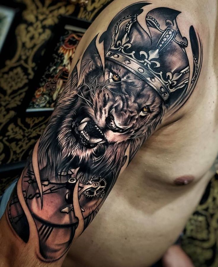 lion forearm tattoos for men 0099