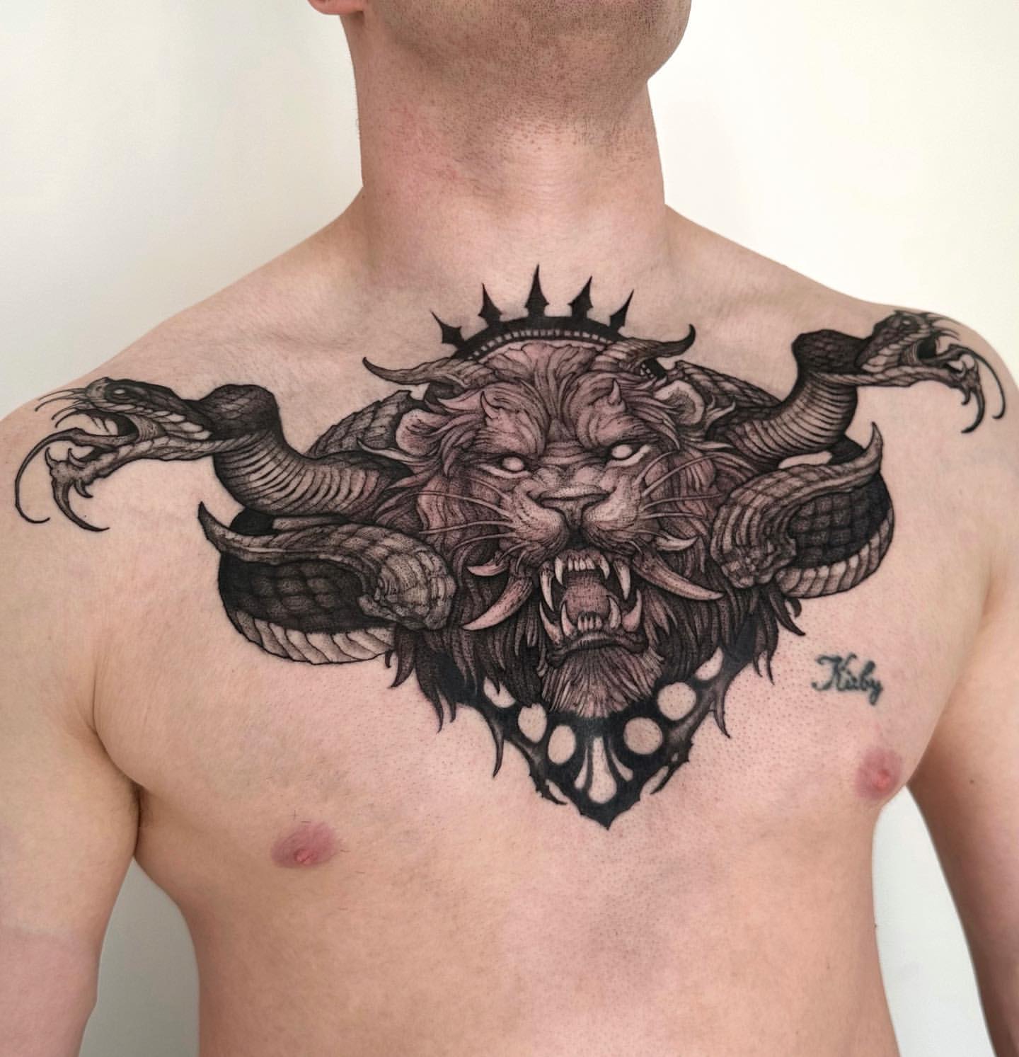 lion head tattoos for men.