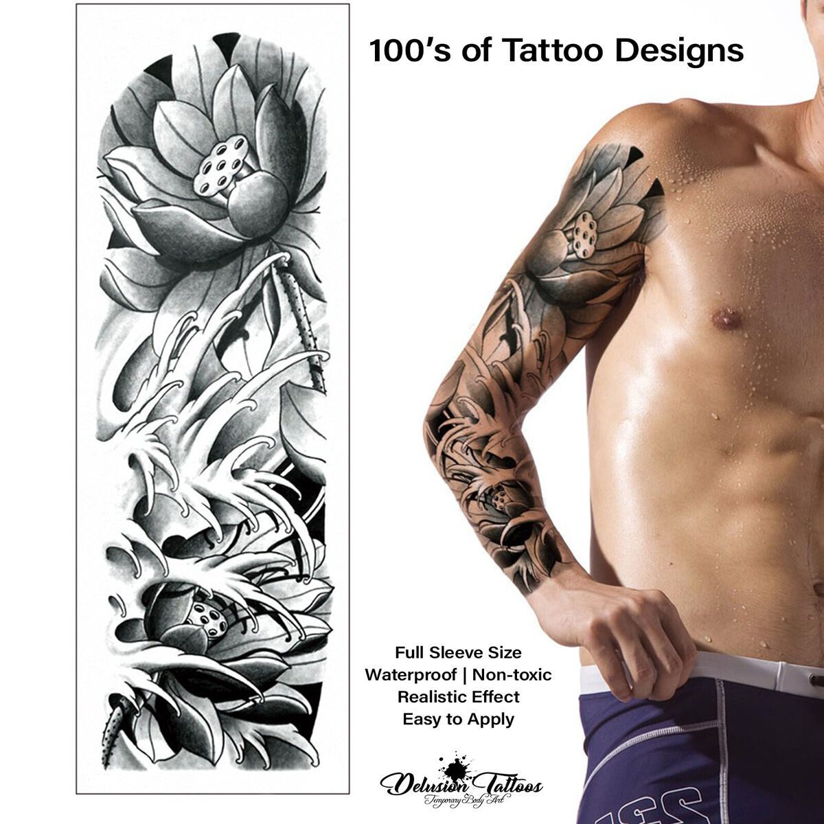 lotus flower tattoo styles for men