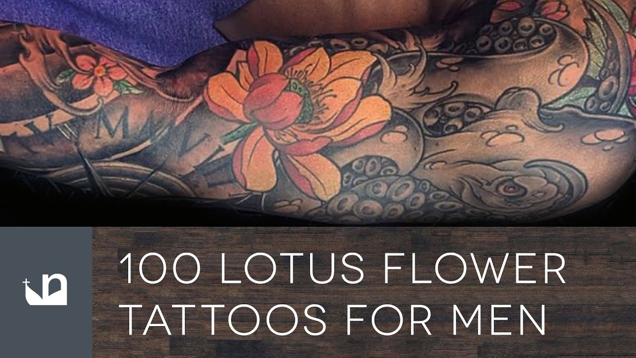 lotus tattoos for men showcasing spirituality.