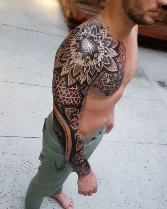 Mandala tattoos for men 0016