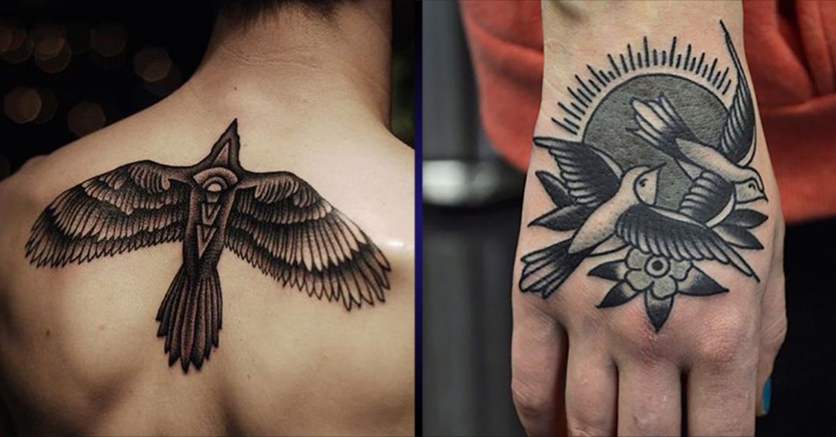 masculine bird tattoos for men