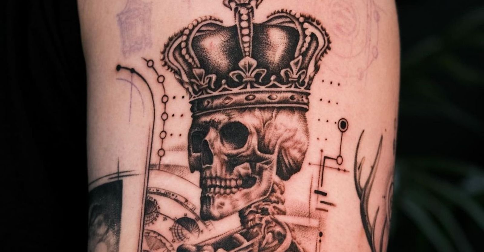 masculine Crown tattoo placement for men